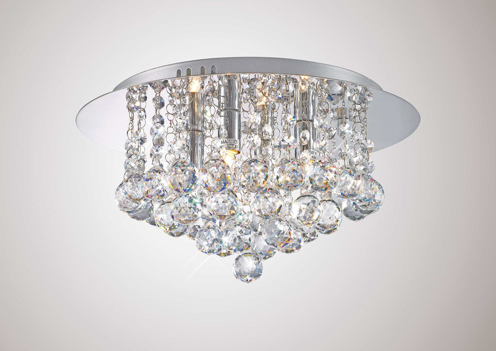 Dahlia Crystal Ceiling Lights Deco Flush Crystal Fittings